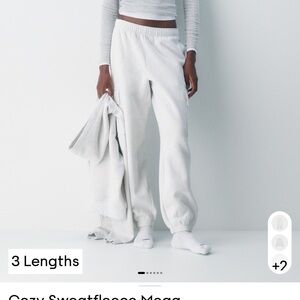 Aritzia Light Blue Cargo Jogger Sweatfleece Sweatpants.